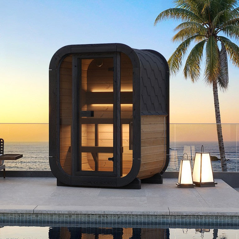 SaunaLife CL3G Outdoor Cube Sauna Kit for Up to 2 People