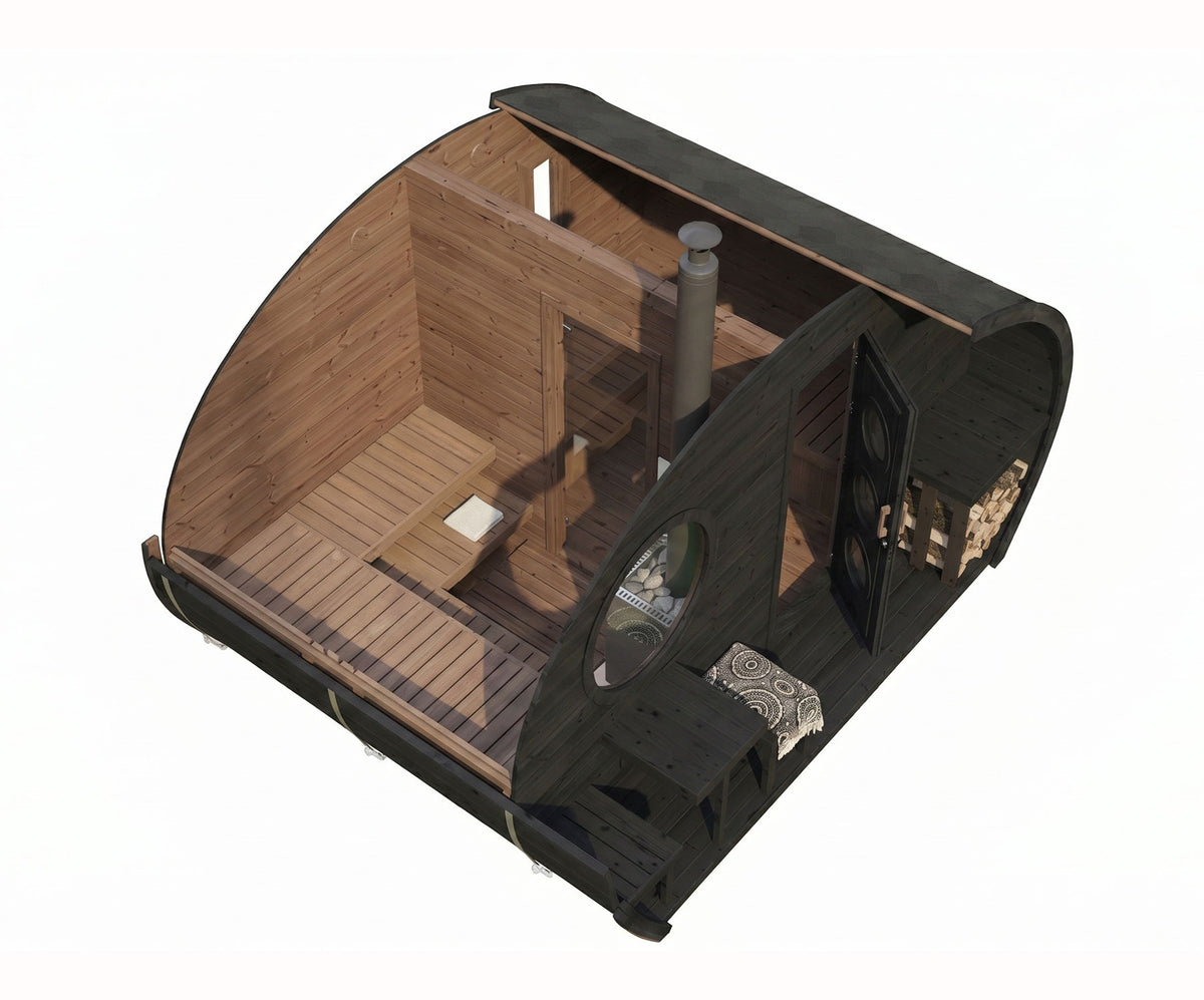 SaunaLife G11B Outdoor Sauna Kit for Up to 8 People