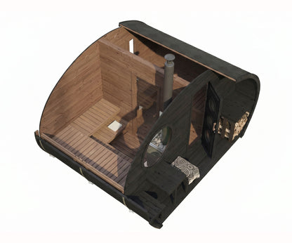 SaunaLife G11B Outdoor Sauna Kit for Up to 8 People