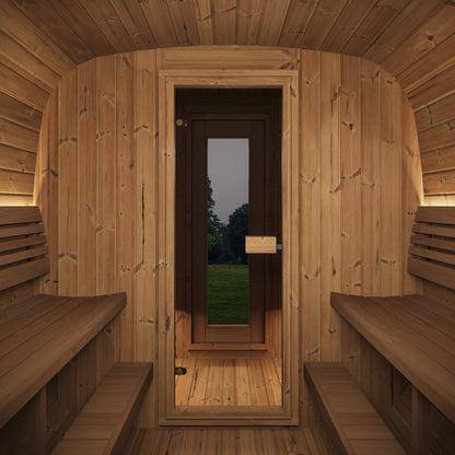 SaunaLife CL12GCPB Outdoor Sauna Suite Kit for Up to 8 People with Black Exterior Paint