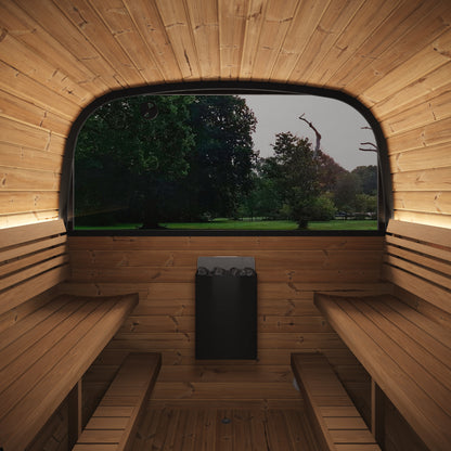 SaunaLife CL12GCPB Outdoor Sauna Suite Kit for Up to 8 People with Black Exterior Paint
