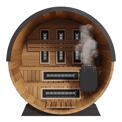 Finnmark Cedar Combination Barrel Sauna FD-6 for Up to 4 People