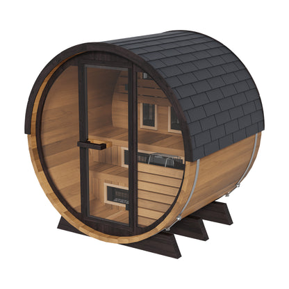 Finnmark Cedar Combination Barrel Sauna FD-6 for Up to 4 People