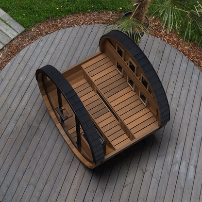 Finnmark Cedar Combination Barrel Sauna FD-6 for Up to 4 People
