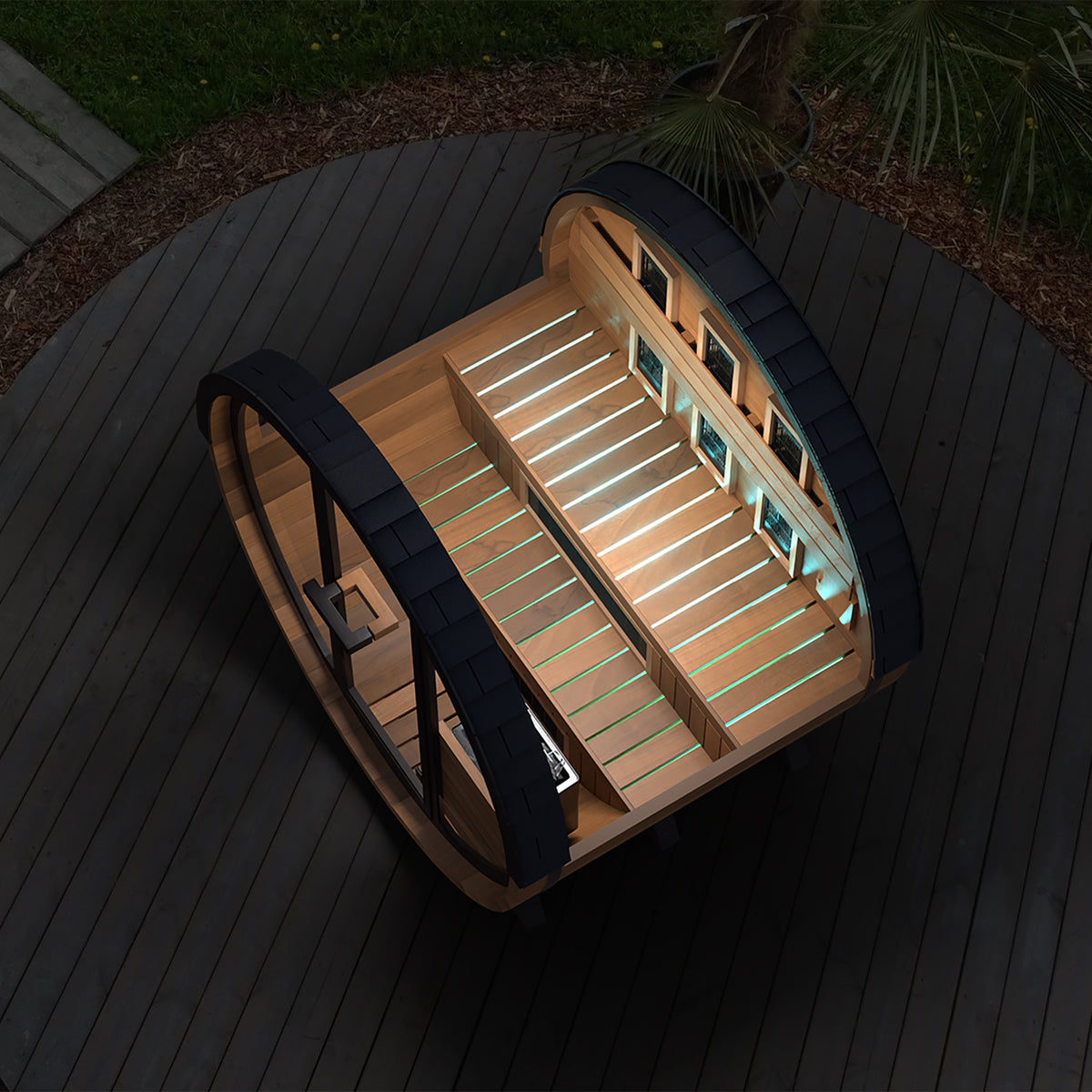 Finnmark Cedar Combination Barrel Sauna FD-6 for Up to 4 People