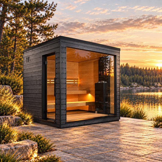 SaunaLife G6 Garden Series Outdoor Home Fully Assembled Sauna, Up to 5 Persons