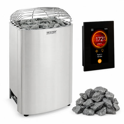 Harvia Club K10G 10kW Sauna Heater Package with Fenix FX30 WiFi Control & Stones