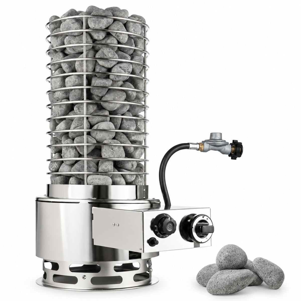 SaunaLife TITAN SL1 Propane Sauna Heater Package with Rounded Stones