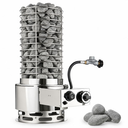 SaunaLife TITAN SL1 Propane Sauna Heater Package with Rounded Stones