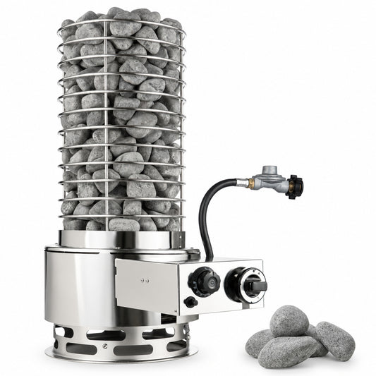 SaunaLife TITAN SL1 Propane Sauna Heater Package with Rounded Stones