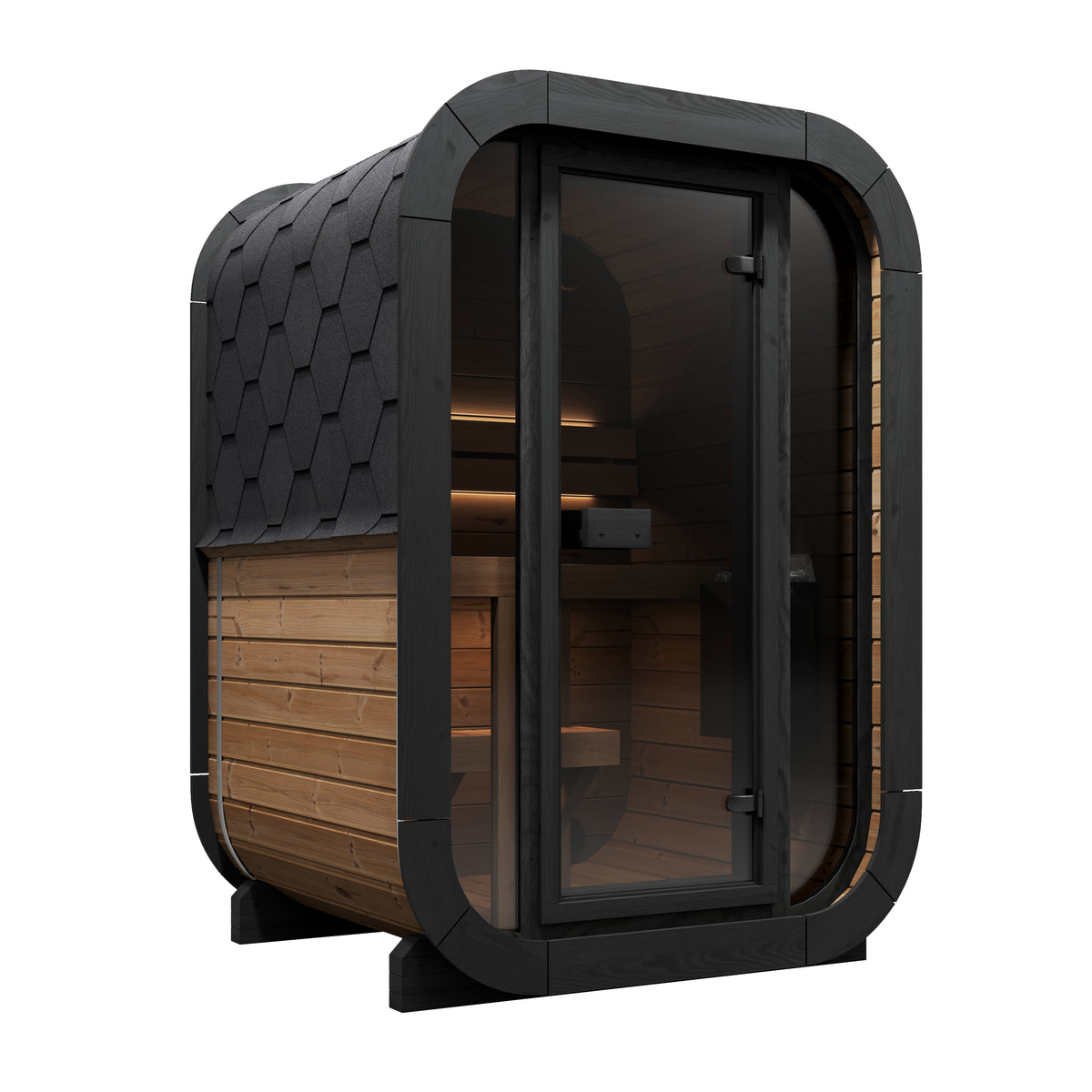 SaunaLife CL3G Outdoor Cube Sauna Kit for Up to 2 People