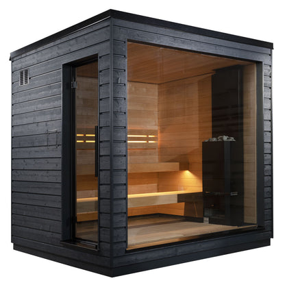 SaunaLife G6 Garden Series Outdoor Home Fully Assembled Sauna, Up to 5 Persons