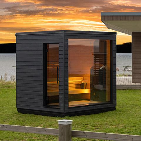 SaunaLife G6 Garden Series Outdoor Home Fully Assembled Sauna, Up to 5 Persons