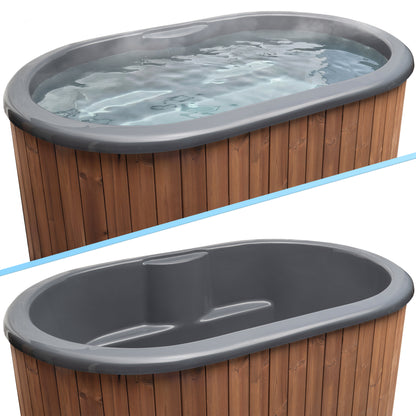 SaunaLife S2NC 2-Person Immersion Tub & Combination Water Chiller/Heater, Natural