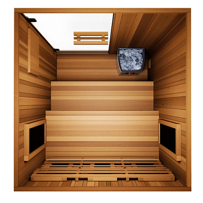 Finnmark FD-4 Trinity Infrared, Red Light Therapy & Steam Combo Sauna, 2 Person