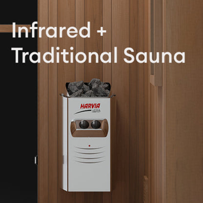 Finnmark FD-4 Trinity Infrared, Red Light Therapy & Steam Combo Sauna, 2 Person
